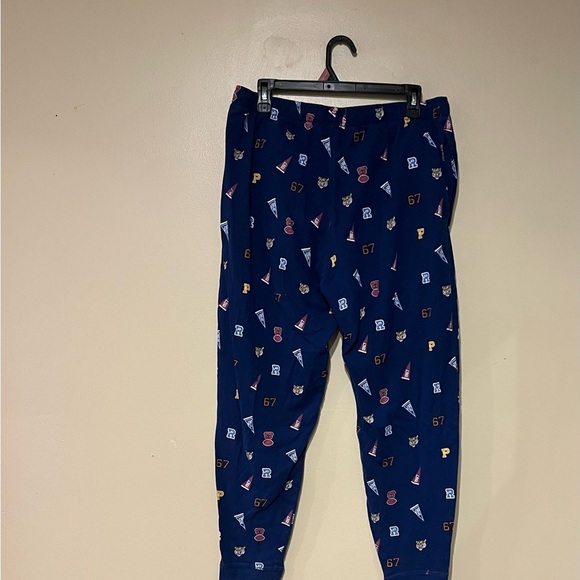 Polo Ralph Lauren Royal Pep Rally Print Cotton Knit Sleep Jogger Pants Mens L - Picture 6 of 10
